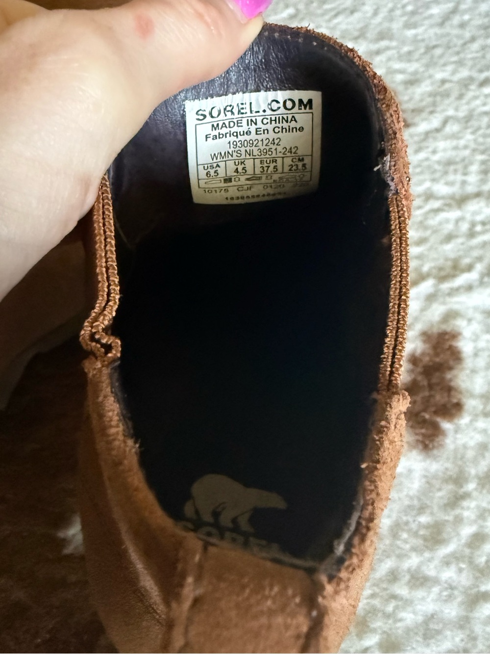 Sorel Tan Suede Wedge Ankle Boots - Picture 8 of 8